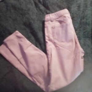 Kensie light pink skinny jeans.